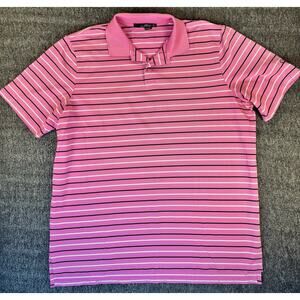 Mens Ralph Lauren X Pink Striped Dallas Cowboys Golf Club Polo Shirt Size XL